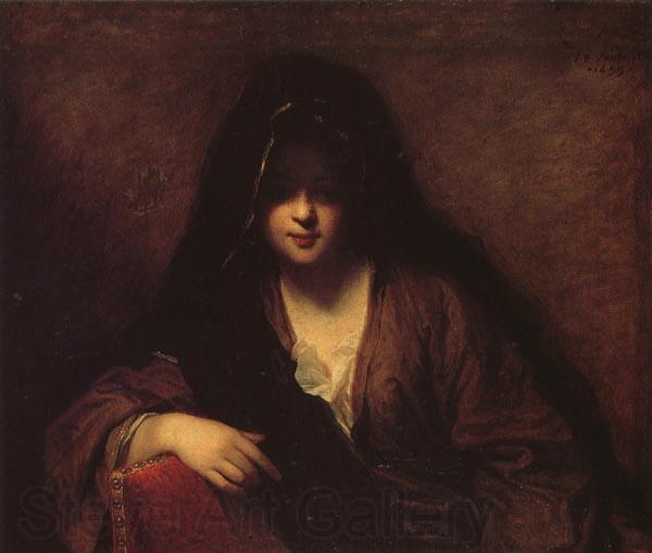 Jean-Baptiste Santerre A Young Woman in a Shawl France oil painting art
